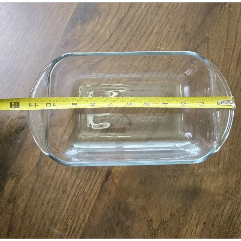 Vintage Clear Glass Loaf Pan‎ 6x9 Inch 1 Quart Baking Dish Made in USA